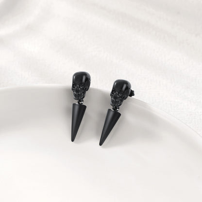 Flash Sale Punk Spike Skull Earrings for Men