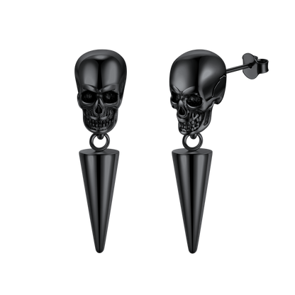 Flash Sale Punk Spike Skull Earrings for Men