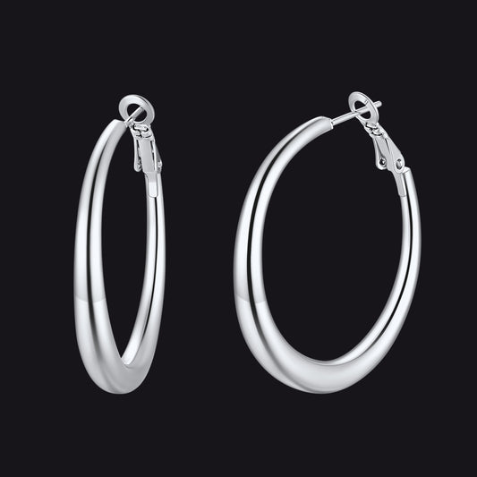 40/60/80mm Simple Thin Hoop Earrings for Womenimg