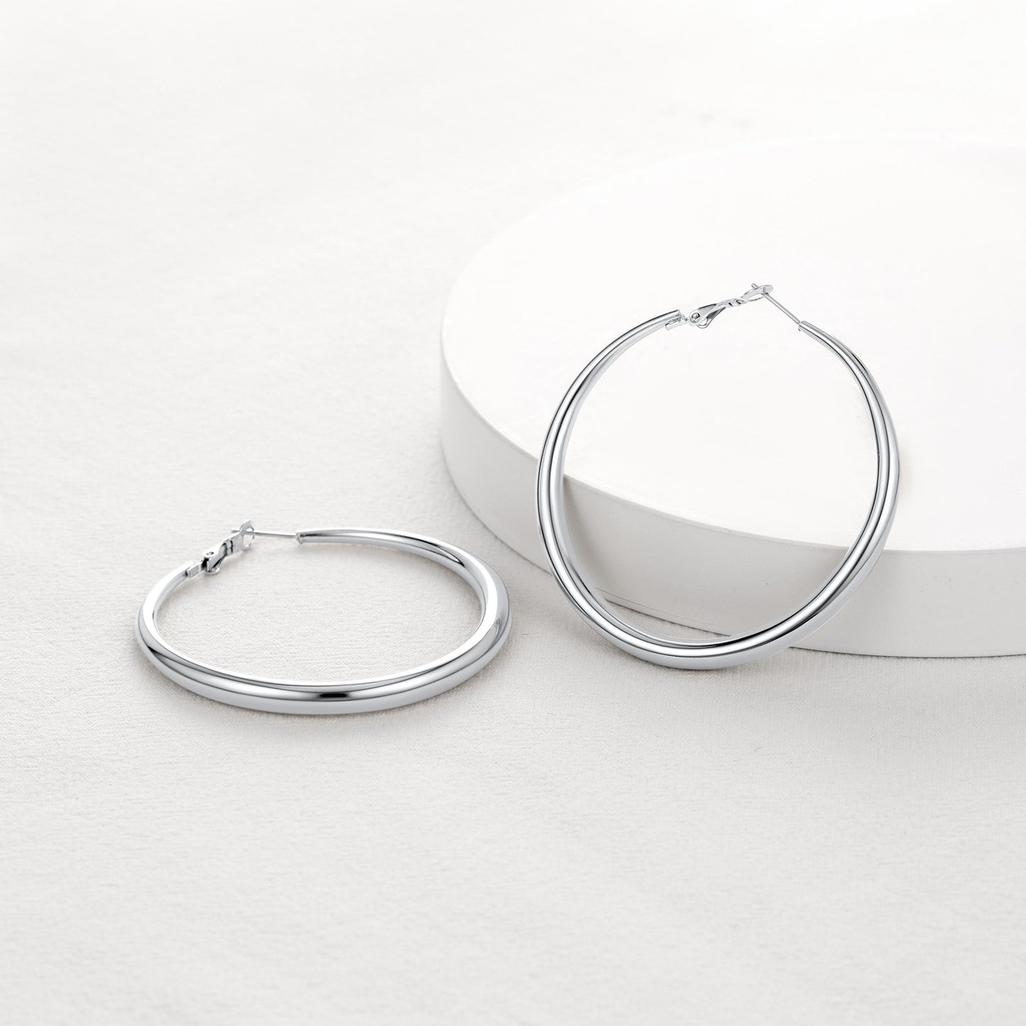 40/60/80mm Simple Thin Hoop Earrings for Women