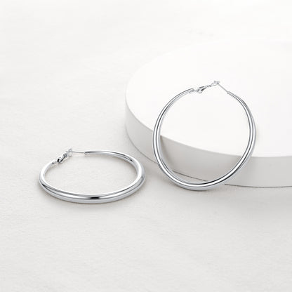 40/60/80mm Simple Thin Hoop Earrings for Women