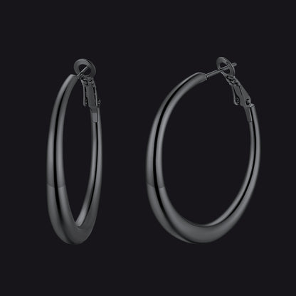40/60/80mm Simple Thin Hoop Earrings for Women