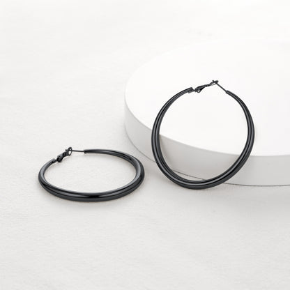 40/60/80mm Simple Thin Hoop Earrings for Women