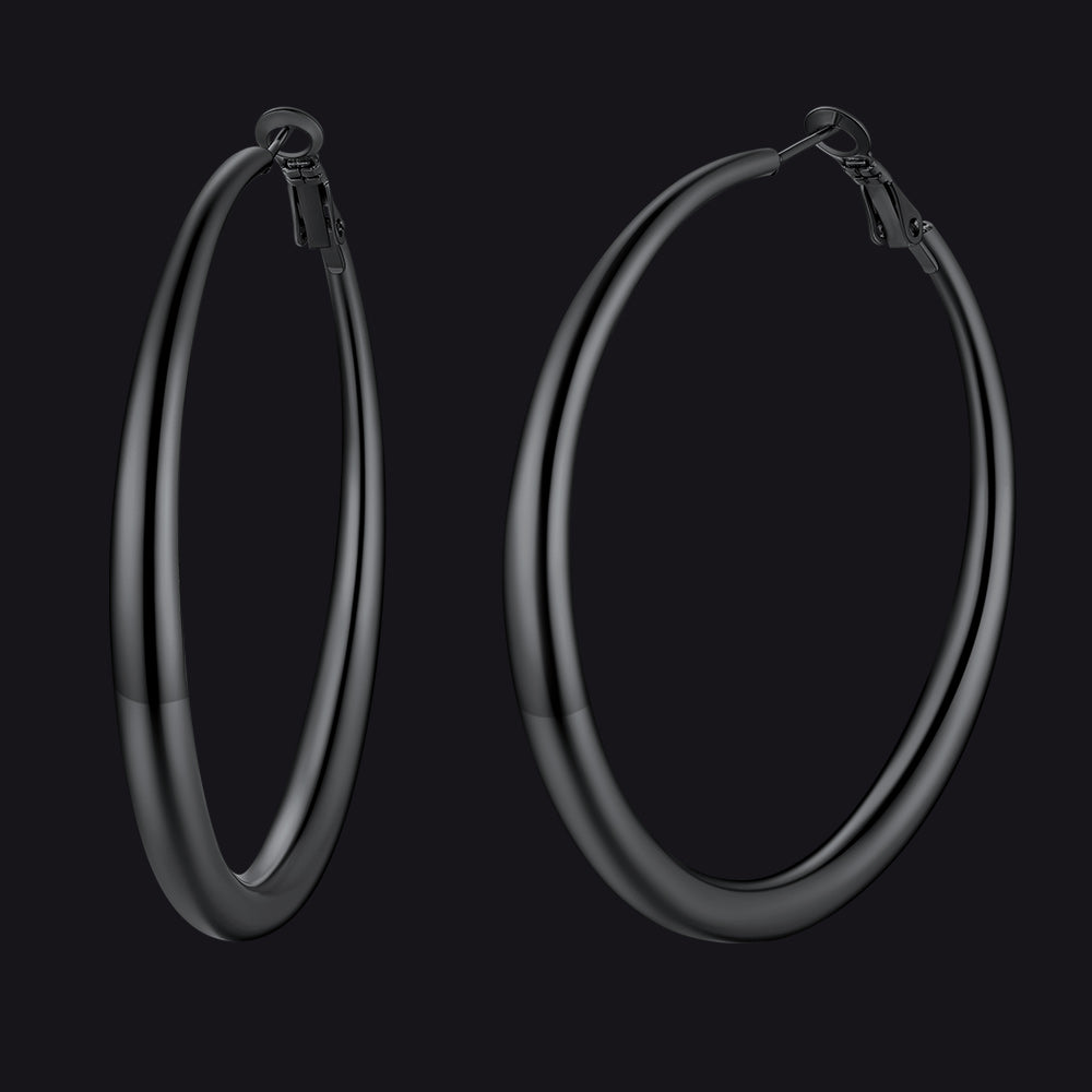 40/60/80mm Simple Thin Hoop Earrings for Women