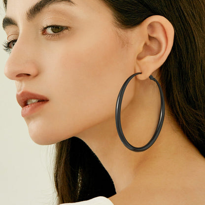 40/60/80mm Simple Thin Hoop Earrings for Women