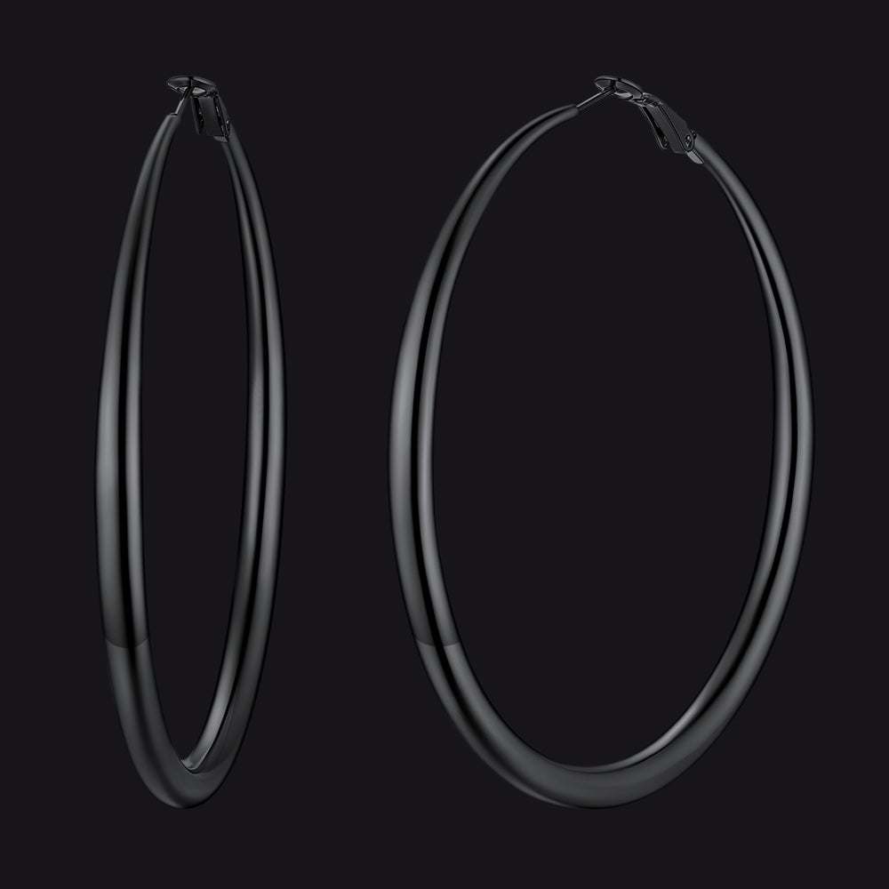 40/60/80mm Simple Thin Hoop Earrings for Women