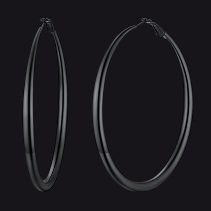 40/60/80mm Simple Thin Hoop Earrings for Women