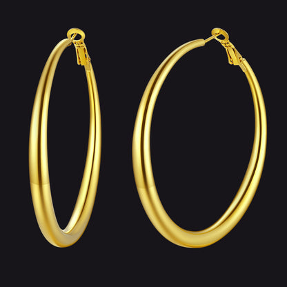 40/60/80mm Simple Thin Hoop Earrings for Women