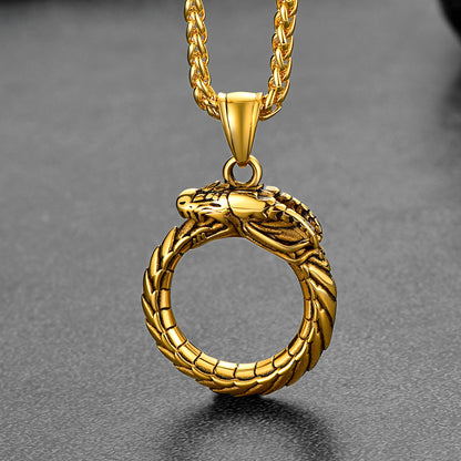 FaithHeart Dragon Circle Pendant Necklace FaithHeart