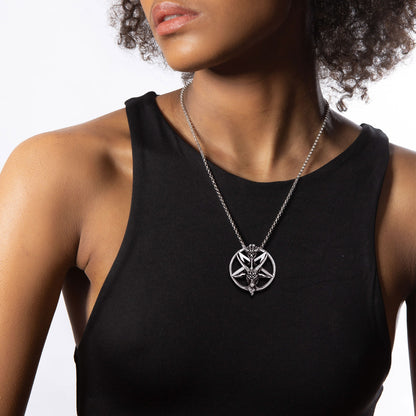 Satanic Baphomet Goat Pentagram Necklace for Men Women