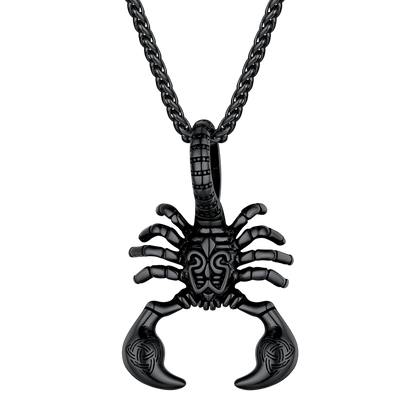 Celtic Knot Scorpion Pendant Necklace for Men