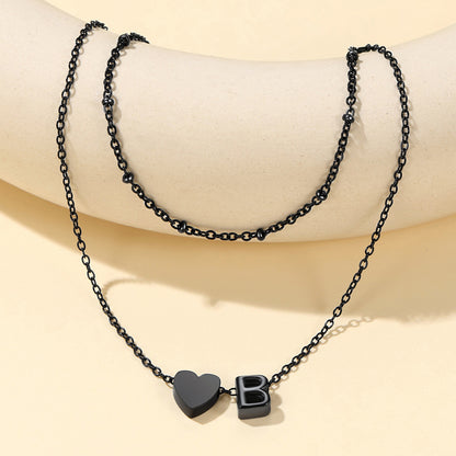 A-Z Initial Heart Layered Anklet Summer Beach Foot Jewelry