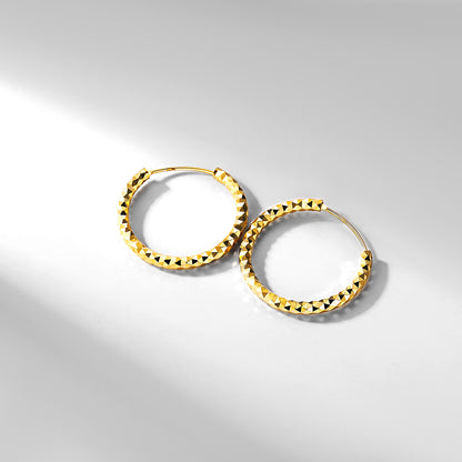 925 Sterling Silver 30/50/70mm Simple Hoop Earrings 3 Sizes for Women