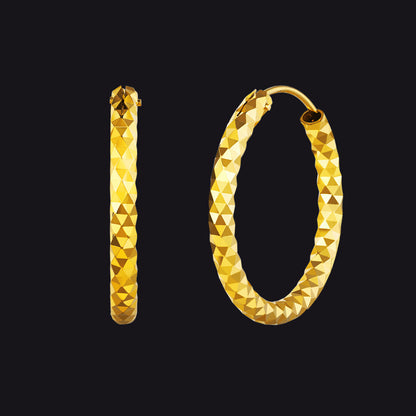 925 Sterling Silver 30/50/70mm Simple Hoop Earrings 3 Sizes for Women