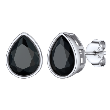 Flash Sale Silver Water Drop Cubic Zirconia Stud Earrings for Women Men