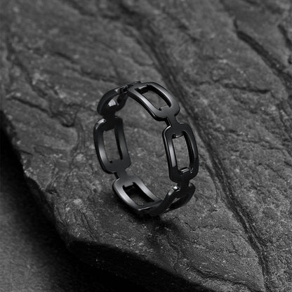 925 Sterling Silver Chain Link Rings for Women Men