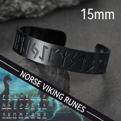 Viking Bracelet Rune Cuff Bangle For Men