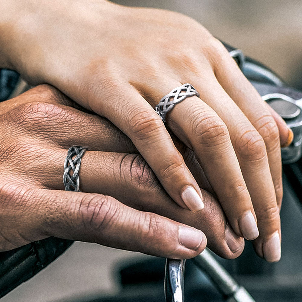 Viking Celtic Knot Band Ring Stainless Steel for Men