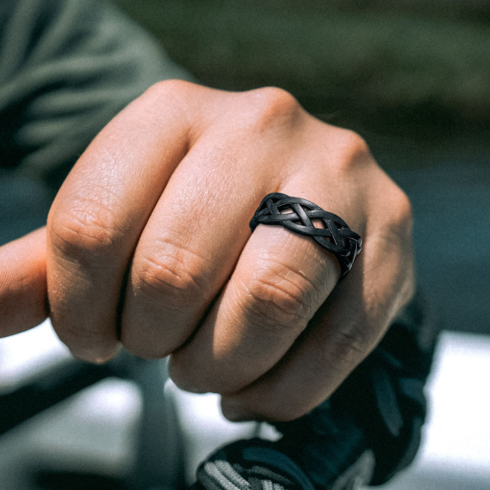 Viking Celtic Knot Band Ring Stainless Steel for Men