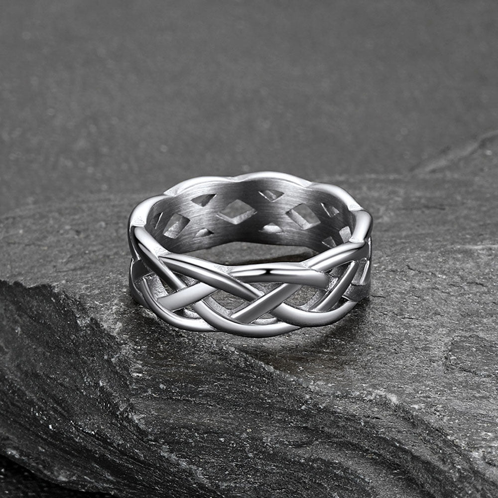 Viking Celtic Knot Band Ring Stainless Steel for Men