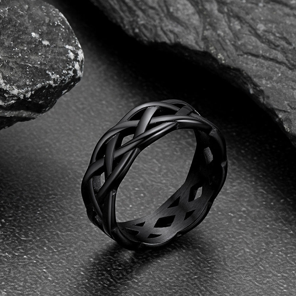 Viking Celtic Knot Band Ring Stainless Steel for Men