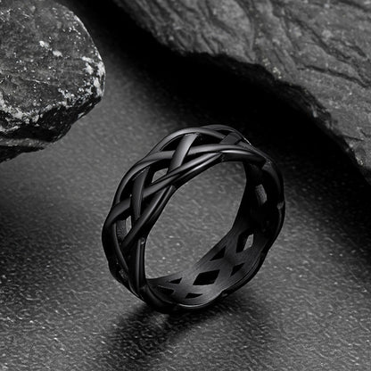 Viking Celtic Knot Band Ring Stainless Steel for Men