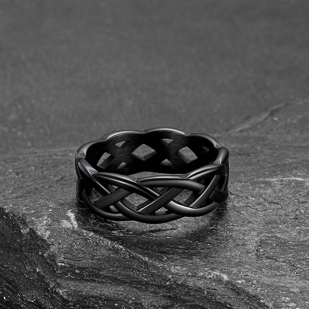 Viking Celtic Knot Band Ring Stainless Steel for Men