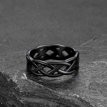 Viking Celtic Knot Band Ring Stainless Steel for Men