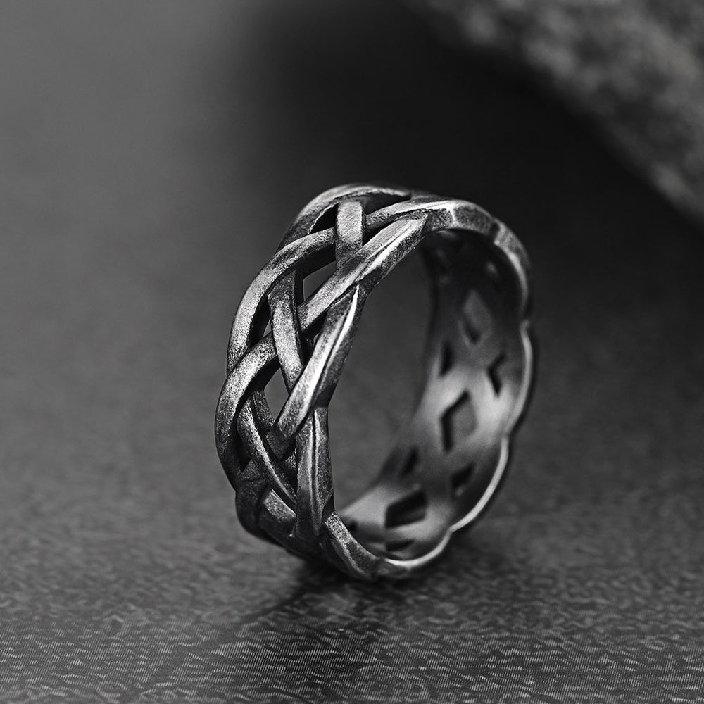 Viking Celtic Knot Band Ring Stainless Steel for Men