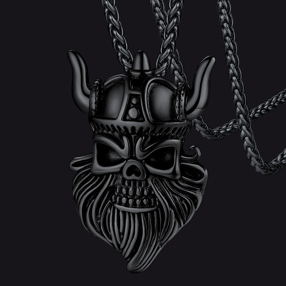 Vintage Viking Odin Pendant Necklace