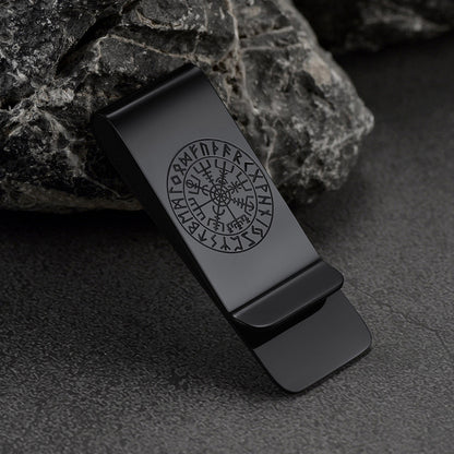 Viking Norse Rune Compass Money Clip Classic Slim Wallets