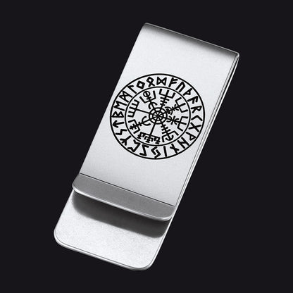 Viking Norse Rune Compass Money Clip Classic Slim Wallets