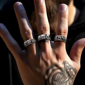 Norse Viking Rune Spinner Ring For Anxiety For Men