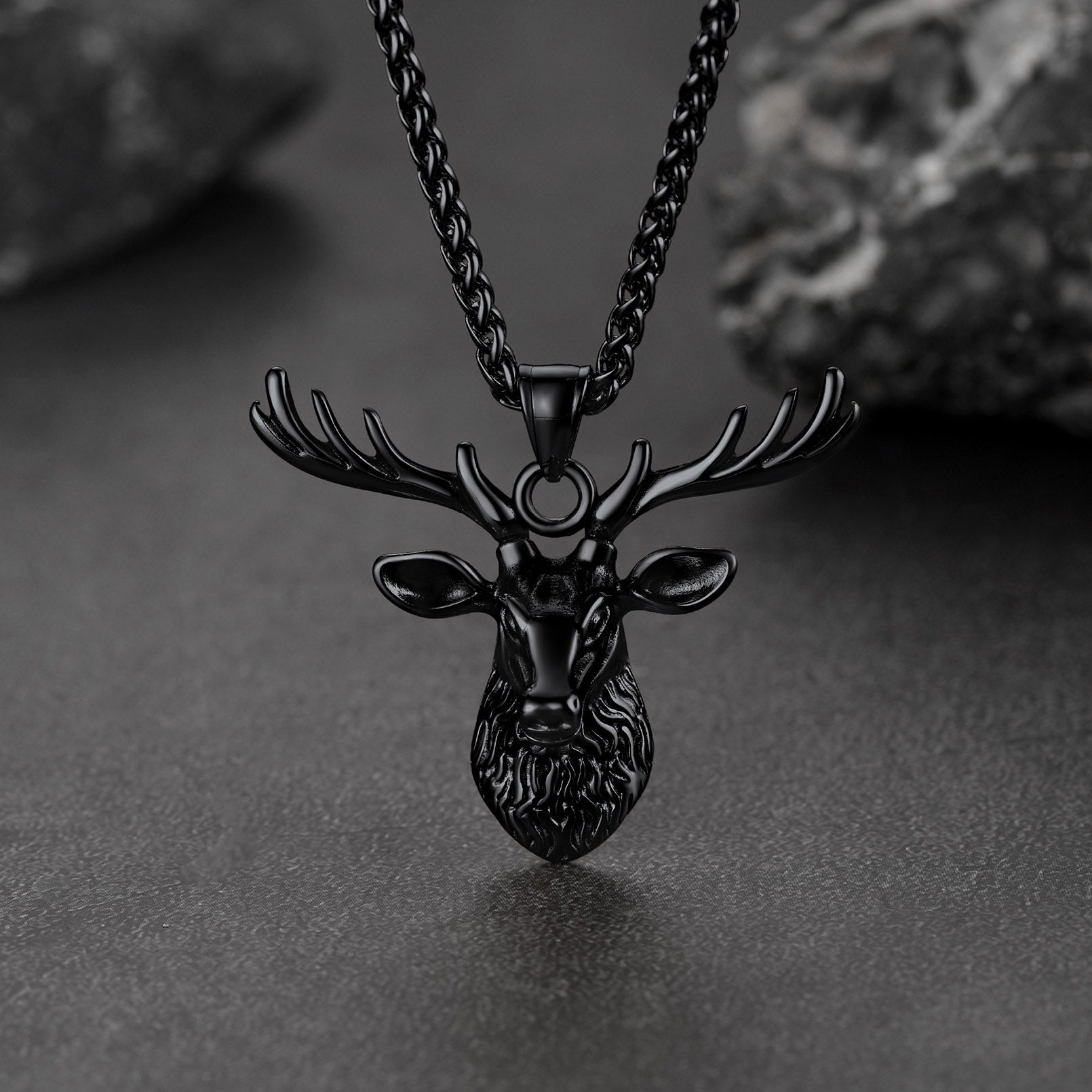 Faithheart Vintage Viking Deer Necklace Christmas Jewerly