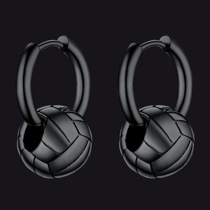 FaithHeart 3D Volleyball Dangle Hoop Earrings for Men Women FaithHeart