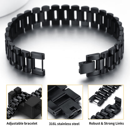 15MM Chunky Watch Band Chain Bracelet Watch Strap Bracelet for Men