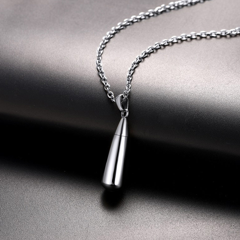 Personalized Water Drop Urn Necklace for Ashes for Men Women Cremation Jewelry