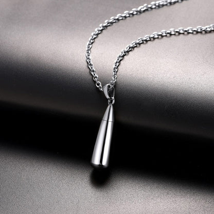 Personalized Water Drop Urn Necklace for Ashes for Men Women Cremation Jewelry