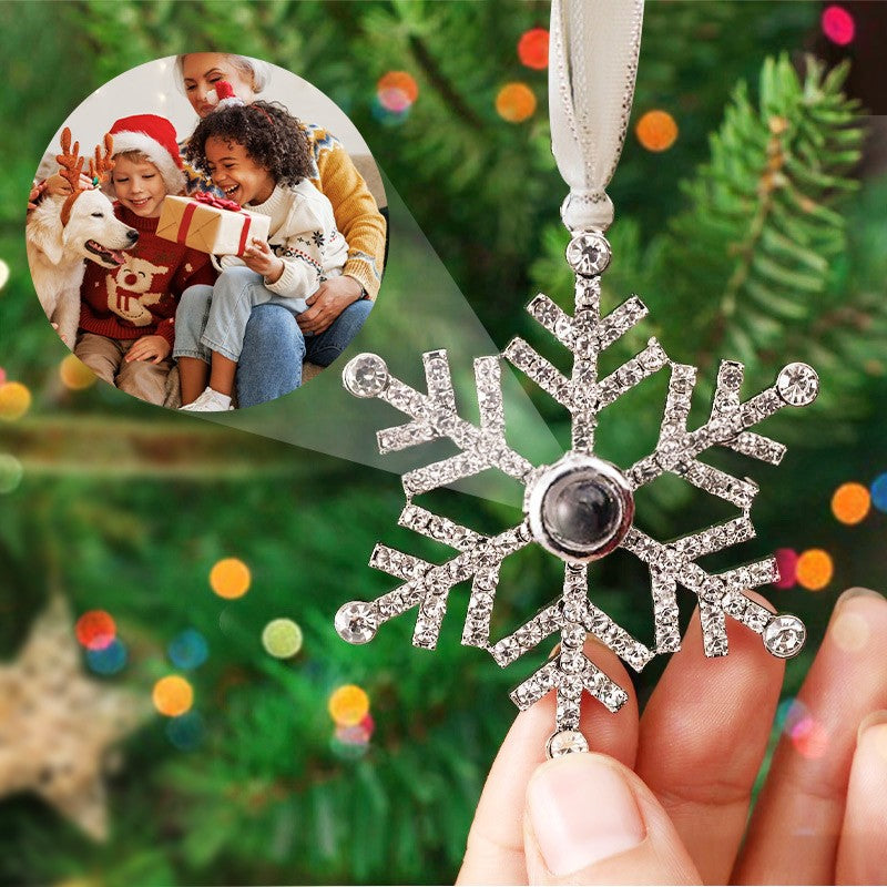 Personalized Photo Projection Christmas Ornaments For Family Lover Faithheart