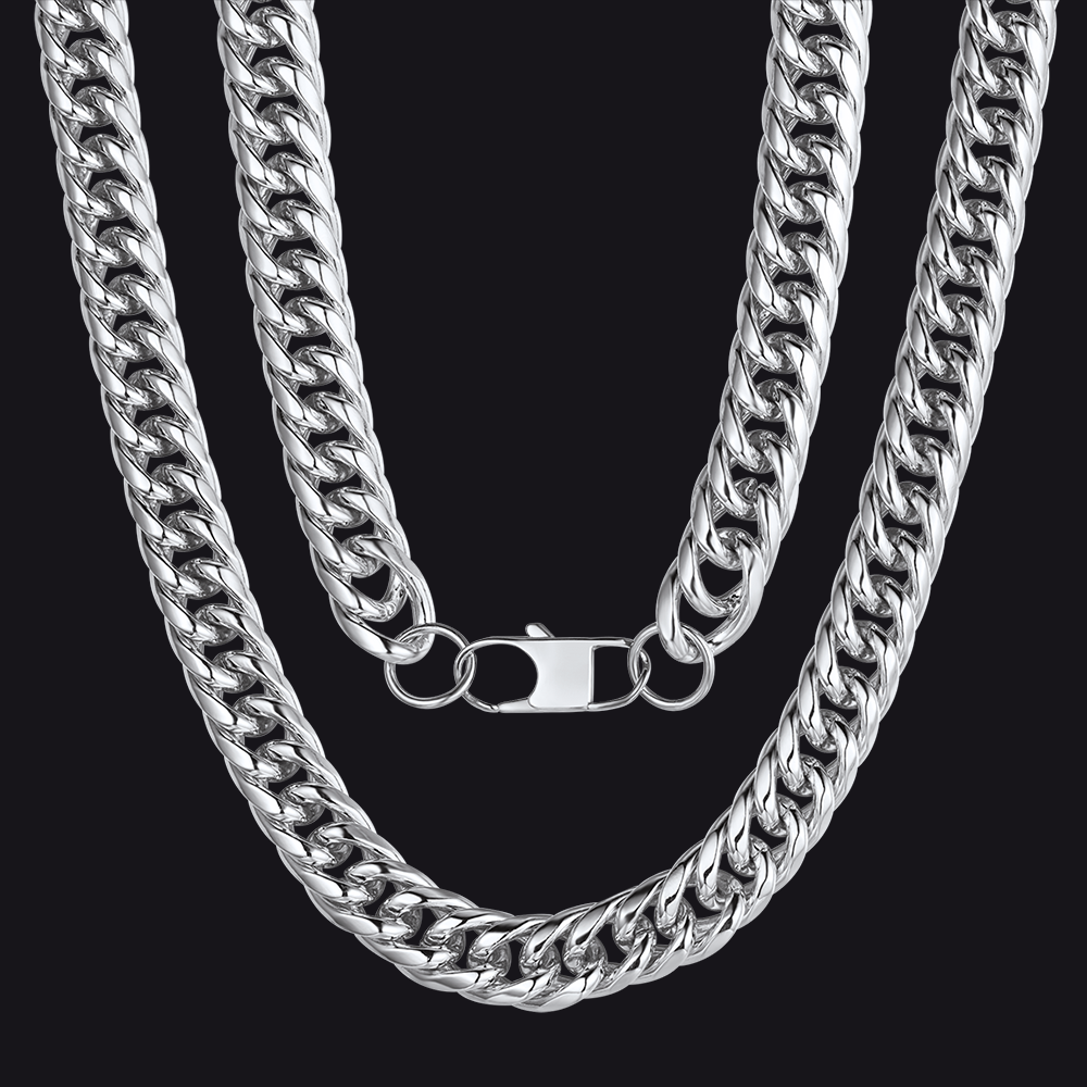 Dicke Miami Cuban Chain Halskette für Herren 18"-30"