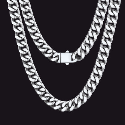 Miami Cuban Link Chain Necklaces 5/7/9/12 MM Chain for Men