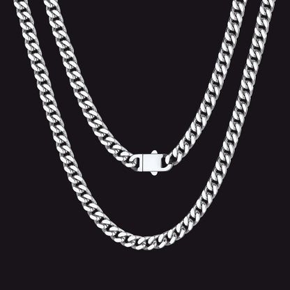 Miami Cuban Link Chain Necklaces 5/7/9/12 MM Chain for Men