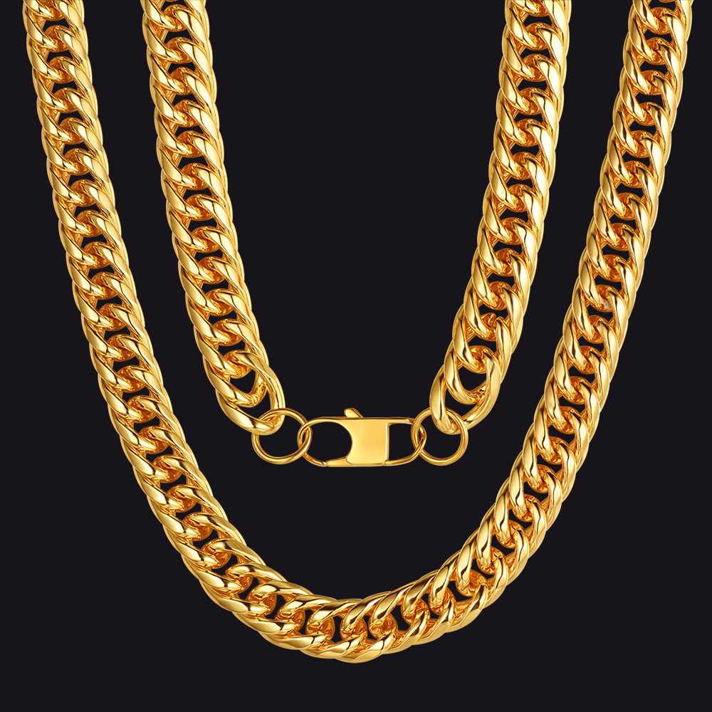 Dicke Miami Cuban Chain Halskette für Herren 18"-30"