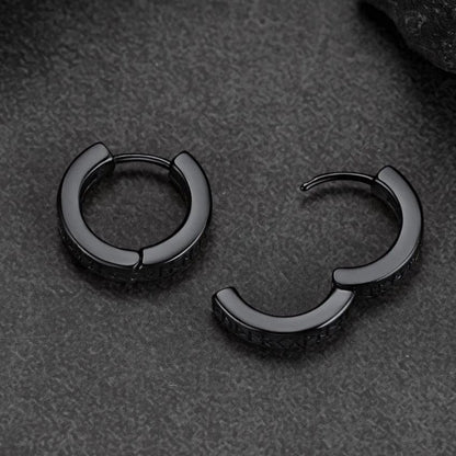 FaithHeart Norse Viking Runes Chunky Chain Hoop Earrings Set FaithHeart Jewelry