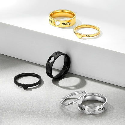 Personalised Matching Couple Rings for Men Women