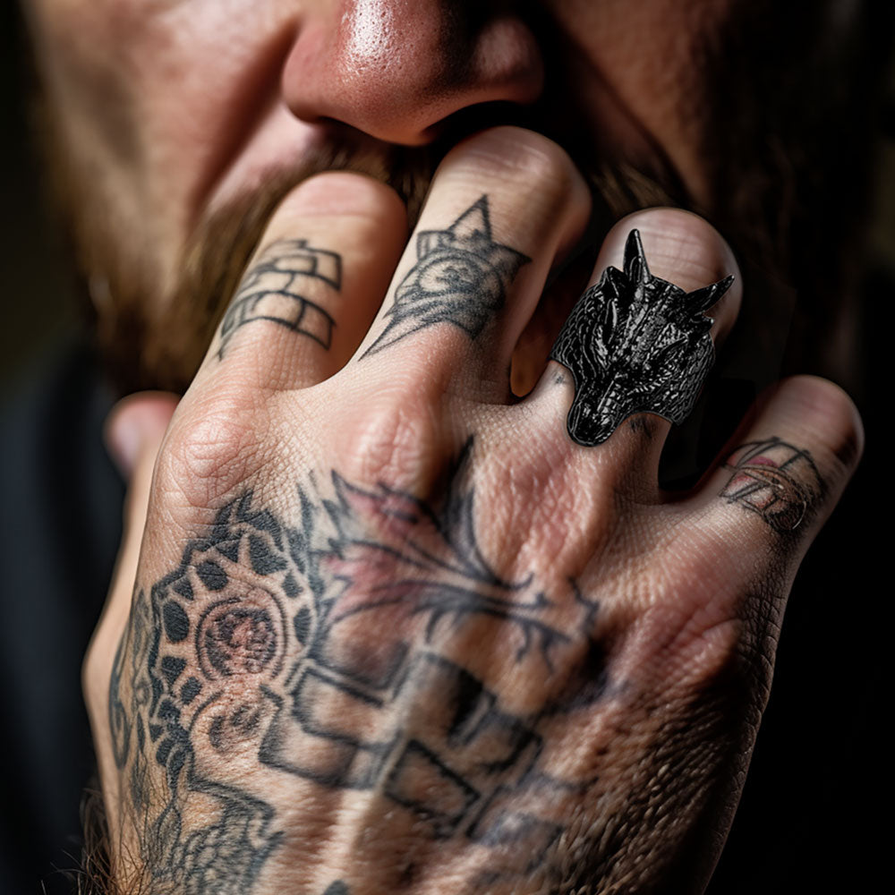 Punk Dragon Ring for Men Stainless Steel