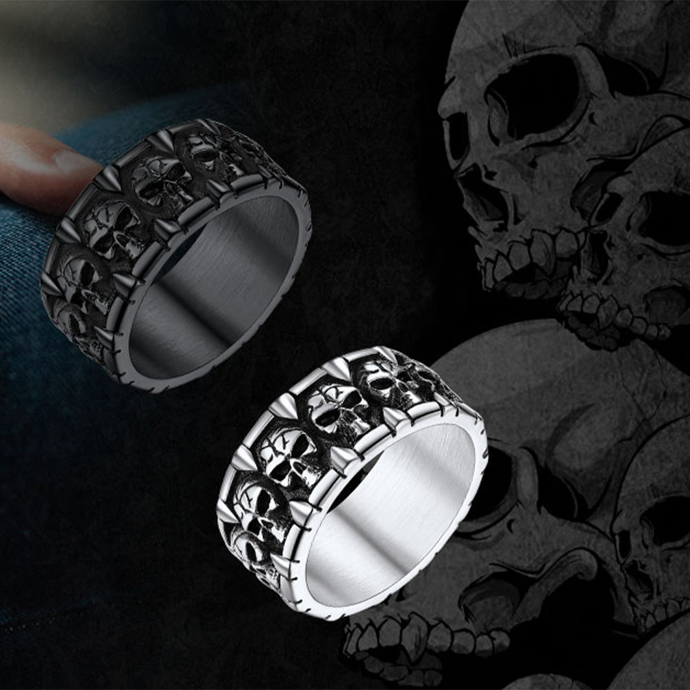 FaithHeart Skull Stainless Steel Gothic Ring FaithHeart