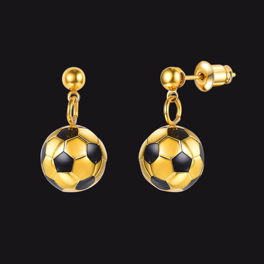 FaithHeart Soccer Sport Drop Stud Earrings FaithHeartimg