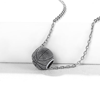 DAYLINLOVE Collier de basket-ball en argent sterling 925 Punk DAYLINLOVE Collier de basket-ball en argent sterling 925 Punk