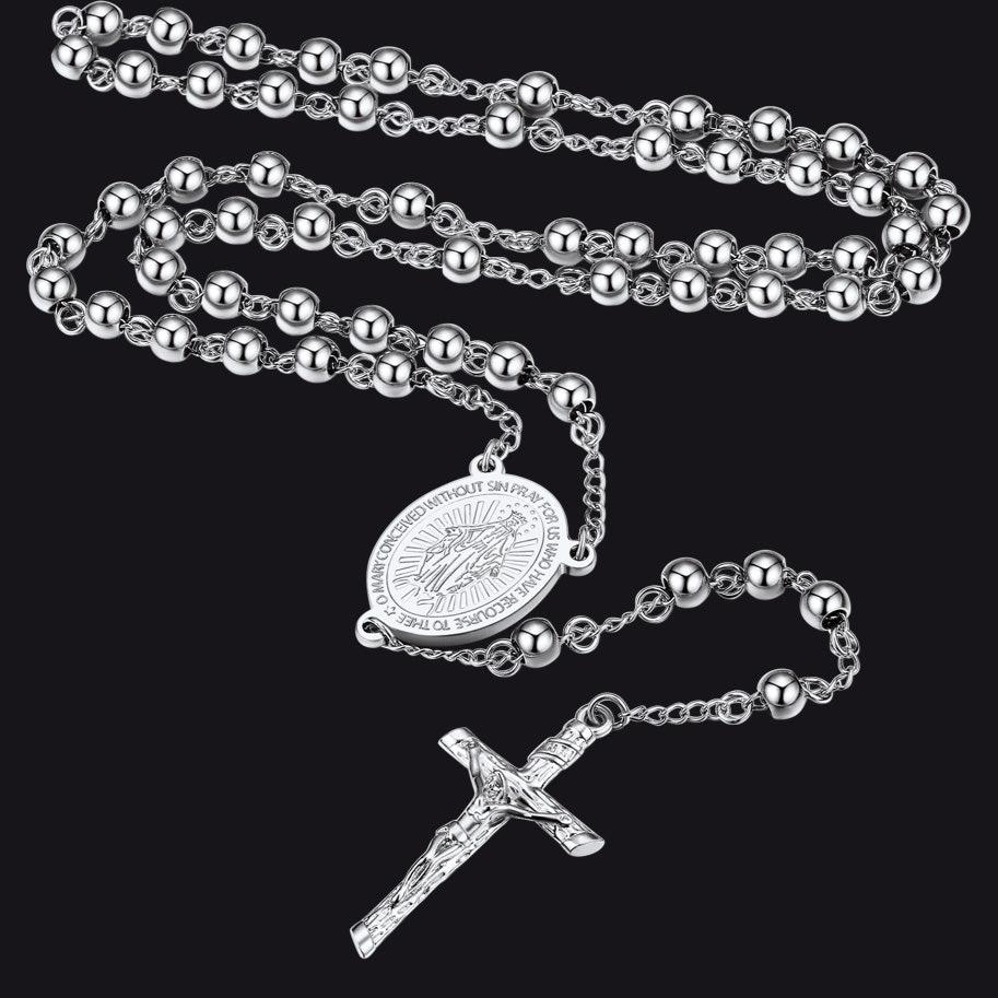 FaithHeart Virgin Mary Rosary Necklace for Women FaithHeartimg